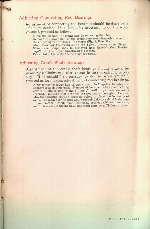 1915 Chalmers Book of Instructions Page 11
